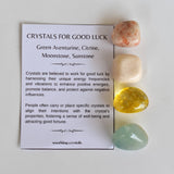 Good Luck Crystal Gift Set | Tumbled Stones | Gem Bracelet: SET1 (Tumbles)