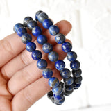 Crystal Bracelet | Lapis Lazuli | Beaded Bracelet: 6mm