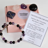 Crystal Gift Set | EMPATH PROTECTION | Crystal Healing Kit: SET2 (Tumbles+ Bracelet)
