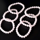 Healing Bracelet | Rose Quartz | Gemstone Beaded Bracelet: 6mm
