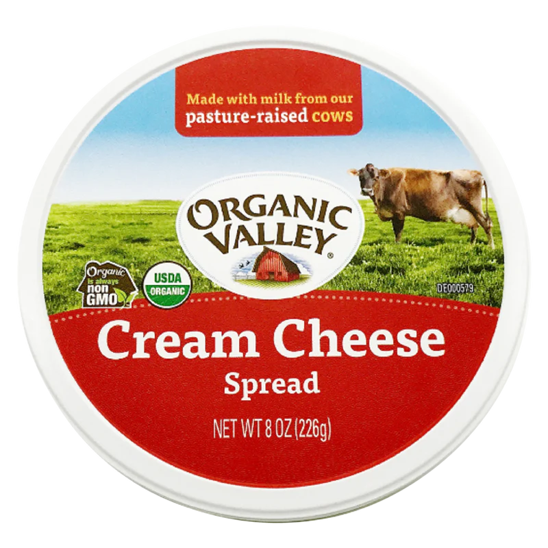 Organic Valley-Cream Cheese Tub 6 oz