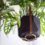 Leather Plant Hanger: Black