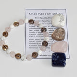 Anger Relief Crystal Set | Tumbled Stones | Gem Bracelet: SET1 (Tumbles)