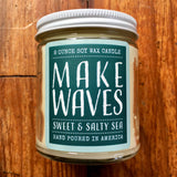"Make Waves" salty sea candle