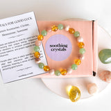Good Luck Crystal Gift Set | Tumbled Stones | Gem Bracelet: SET1 (Tumbles)