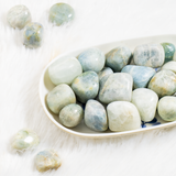 Aquamarine Tumbled Stones | Throat Chakra | Crystals in Bulk: 100Grams