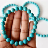 Healing Bracelet | Turquoise Howlite | Beaded Gemstone: 4mm