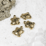 Gold Pyrite Turtle Figurine | Crystal Animal | Bulk Beads: 1Pcs