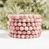 Round Beads Bracelets | Crystal Jewelry | Chakra Bracelet: Howlite / 6mm