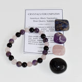 Crystal Gift Set | EMPATH PROTECTION | Crystal Healing Kit: SET2 (Tumbles+ Bracelet)