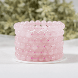 Healing Bracelet | Rose Quartz | Gemstone Beaded Bracelet: 6mm