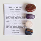 LOVE Crystal Gift Set | Love Crystals | Heart Chakra Kit: SET2 (Tumbles+ Bracelet)