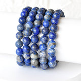 Crystal Bracelet | Lapis Lazuli | Beaded Bracelet: 6mm