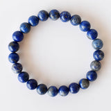 Crystal Bracelet | Lapis Lazuli | Beaded Bracelet: 6mm