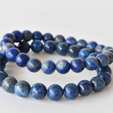 Crystal Bracelet | Lapis Lazuli | Beaded Bracelet: 6mm