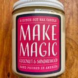 "Make Magic" coconut + sandalwood candle