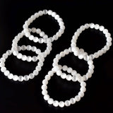 Healing Bracelet | Selenite | Beaded Gemstone Bracelet: 6mm