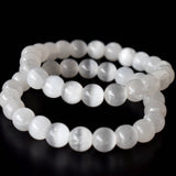 Healing Bracelet | Selenite | Beaded Gemstone Bracelet: 6mm