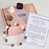 Anger Relief Crystal Set | Tumbled Stones | Gem Bracelet: SET1 (Tumbles)