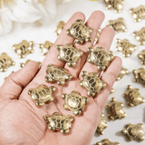 Gold Pyrite Turtle Figurine | Crystal Animal | Bulk Beads: 1Pcs
