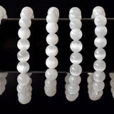 Healing Bracelet | Selenite | Beaded Gemstone Bracelet: 6mm