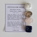 Anger Relief Crystal Set | Tumbled Stones | Gem Bracelet: SET1 (Tumbles)