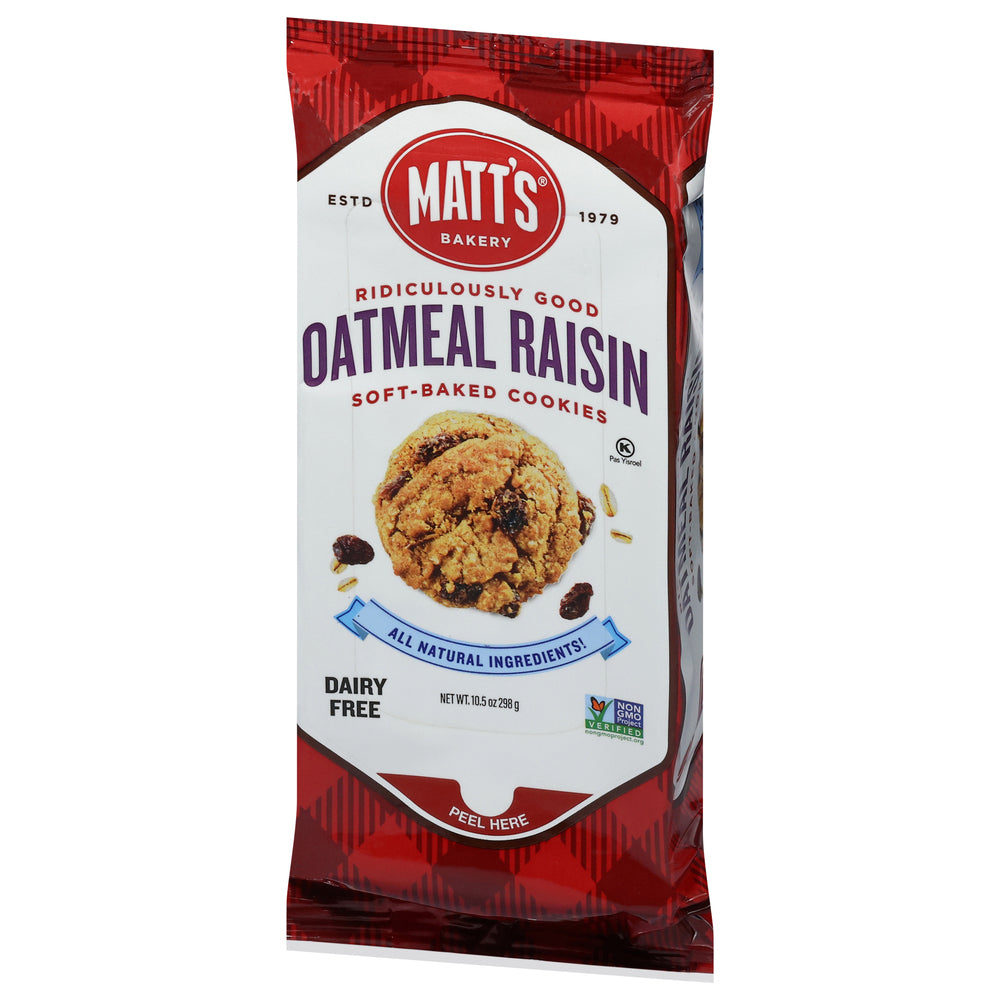 Matt's Bakery Non-Dairy Soft Baked Oatmeal Rasin Cookies 10.5 oz