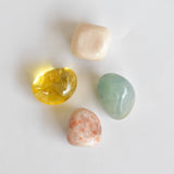 Good Luck Crystal Gift Set | Tumbled Stones | Gem Bracelet: SET1 (Tumbles)
