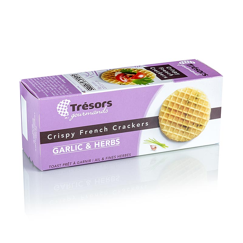 Trésors Gourmands Crispy Garlic & Herbs Crackers 3.3 oz