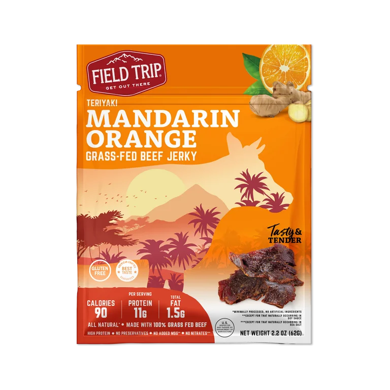 Field Trip Teriyaki Mandarin Orange Grass Fed Beef Jerky 2.2oz