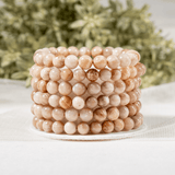 Round Beads Bracelets | Crystal Jewelry | Chakra Bracelet: Howlite / 6mm
