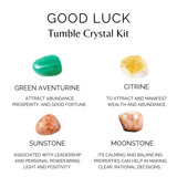 Good Luck Crystal Gift Set | Tumbled Stones | Gem Bracelet: SET1 (Tumbles)