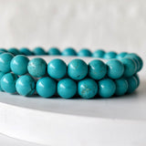 Healing Bracelet | Turquoise Howlite | Beaded Gemstone: 4mm