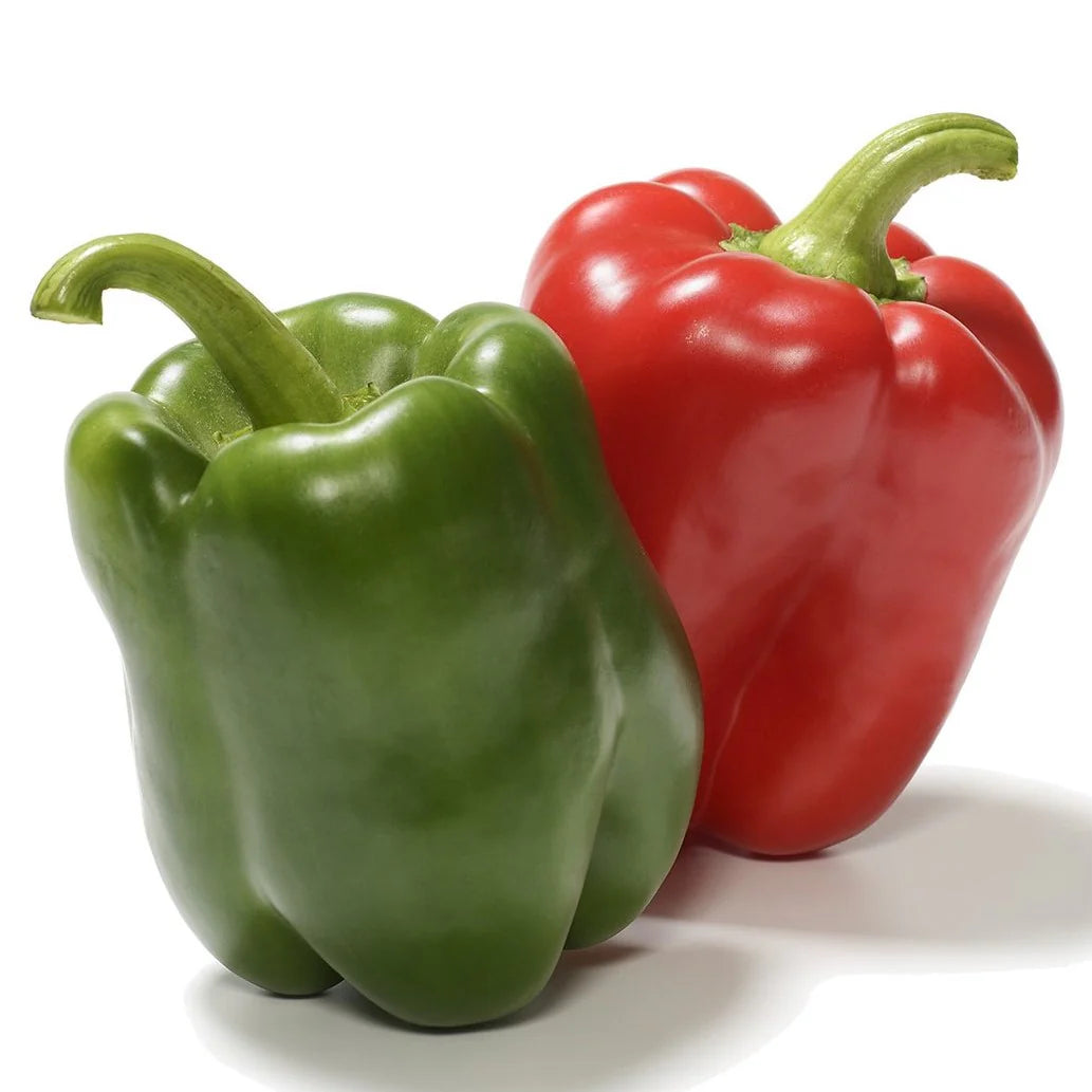 red and green bell pepper