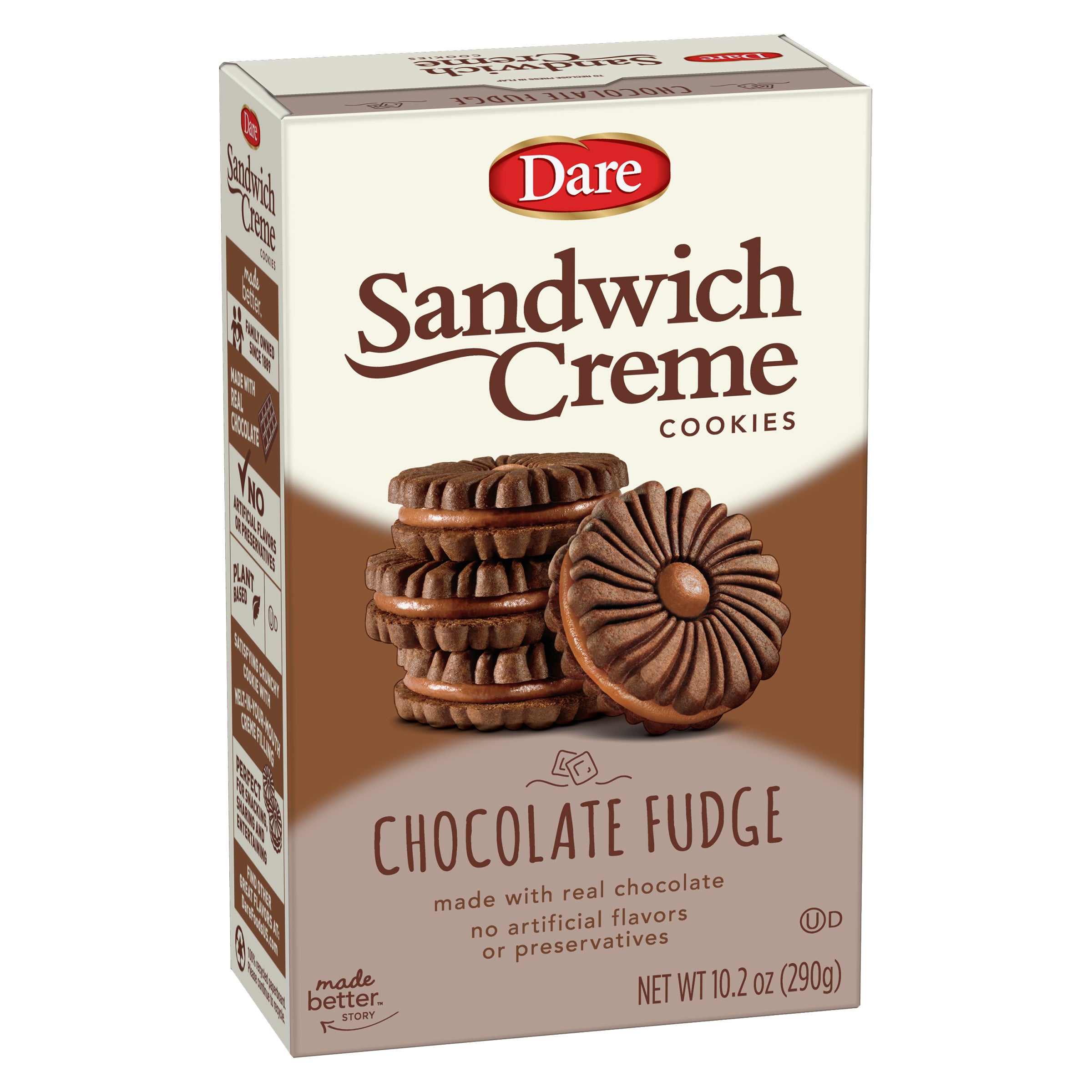 Dare Chocolate Fudge Sandwich Creme Cookies 10.2oz