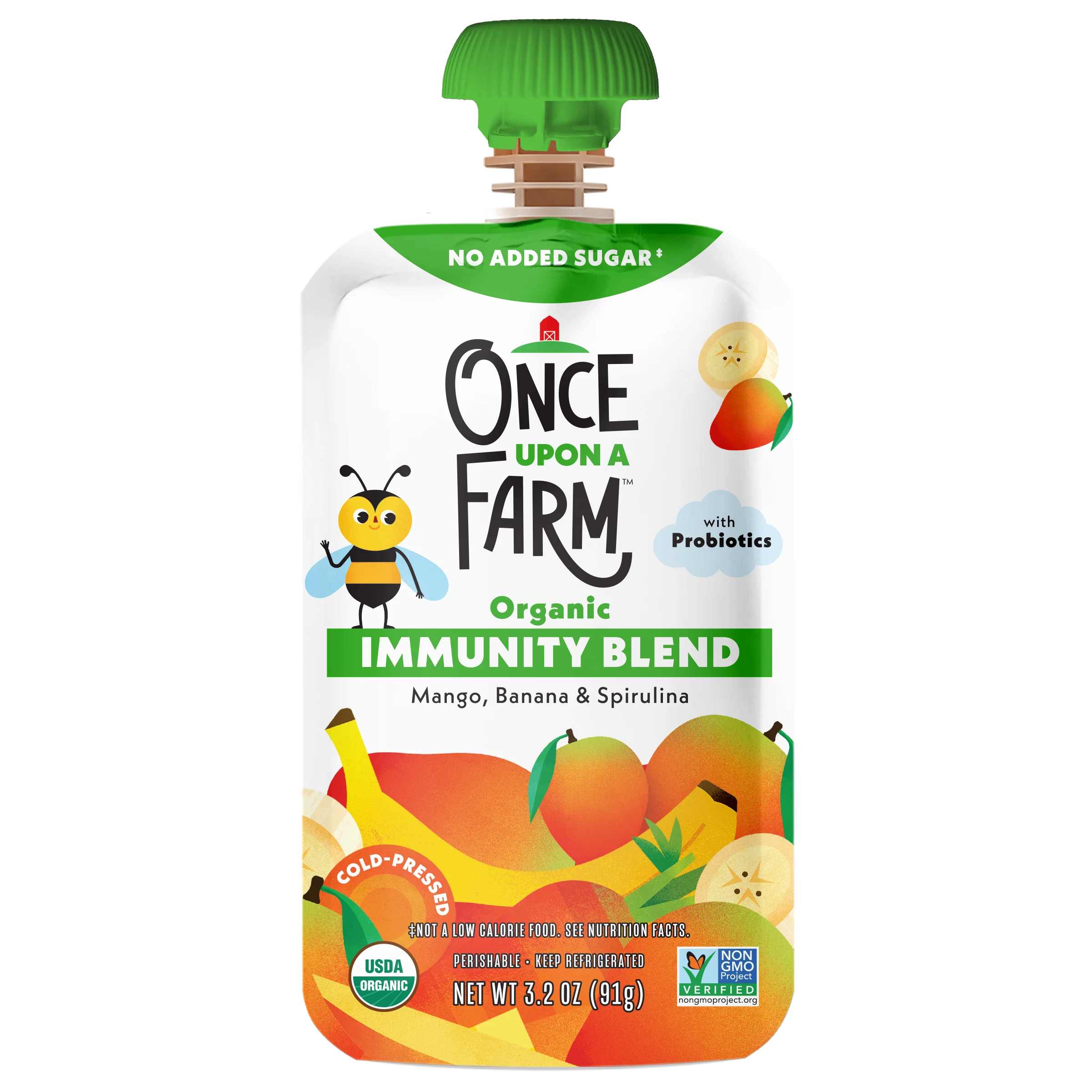 Once Upon a Farm Mango, Banana & Spirulina 3.2 oz