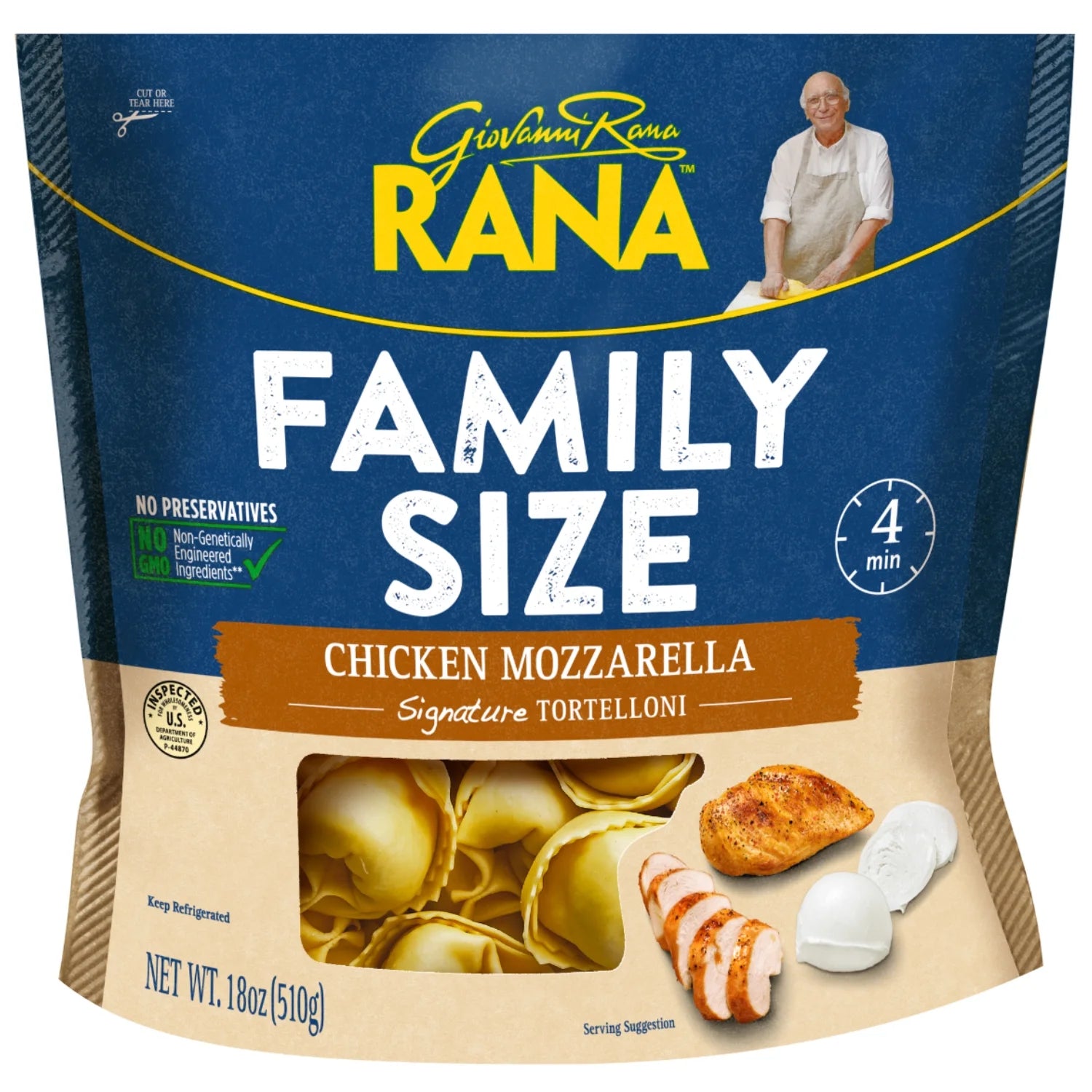 Rana Pasta Chicken Mozzarella Tortelloni Family Size