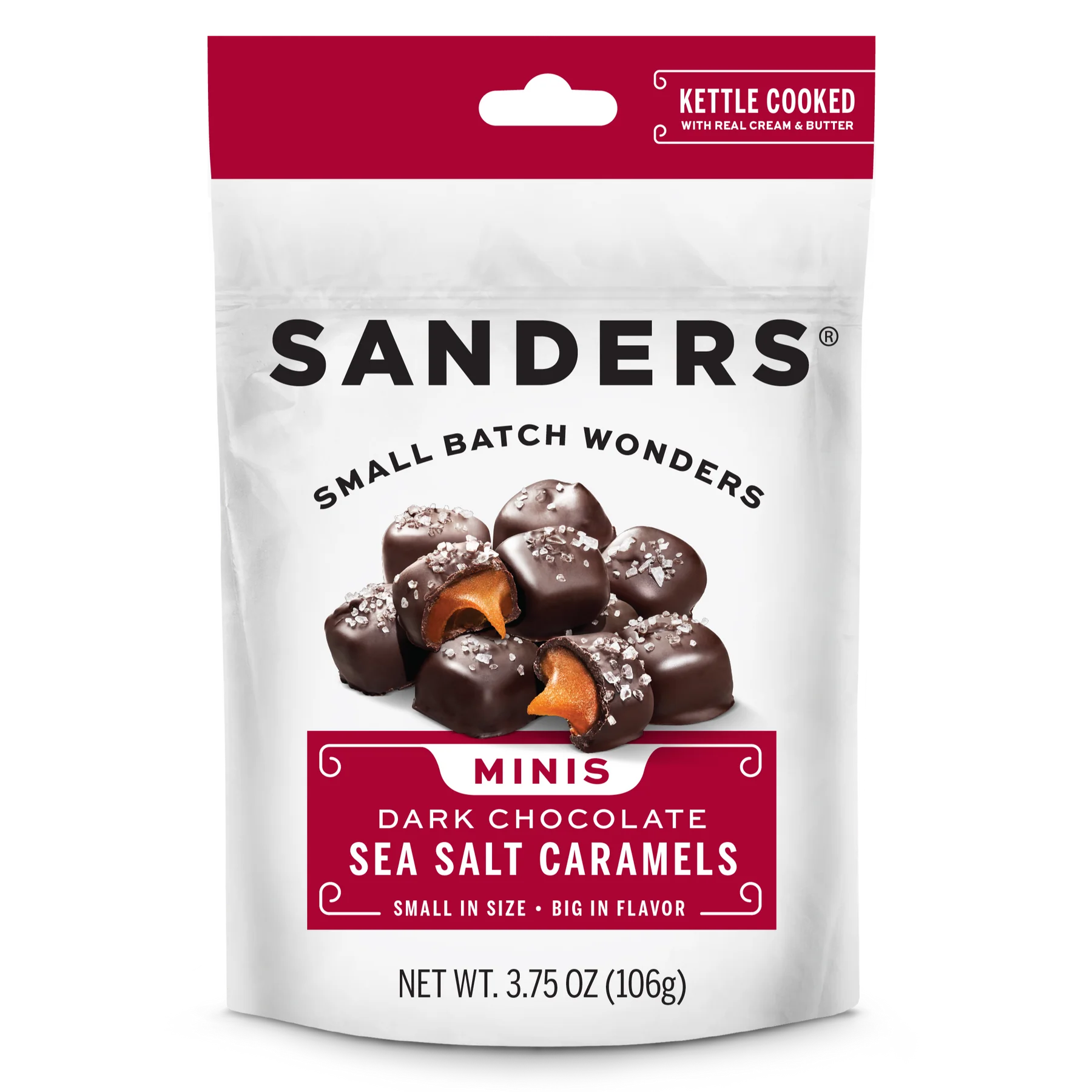 Sanders Minis Dark Chocolate Sea Salt Caramels 3.75 oz