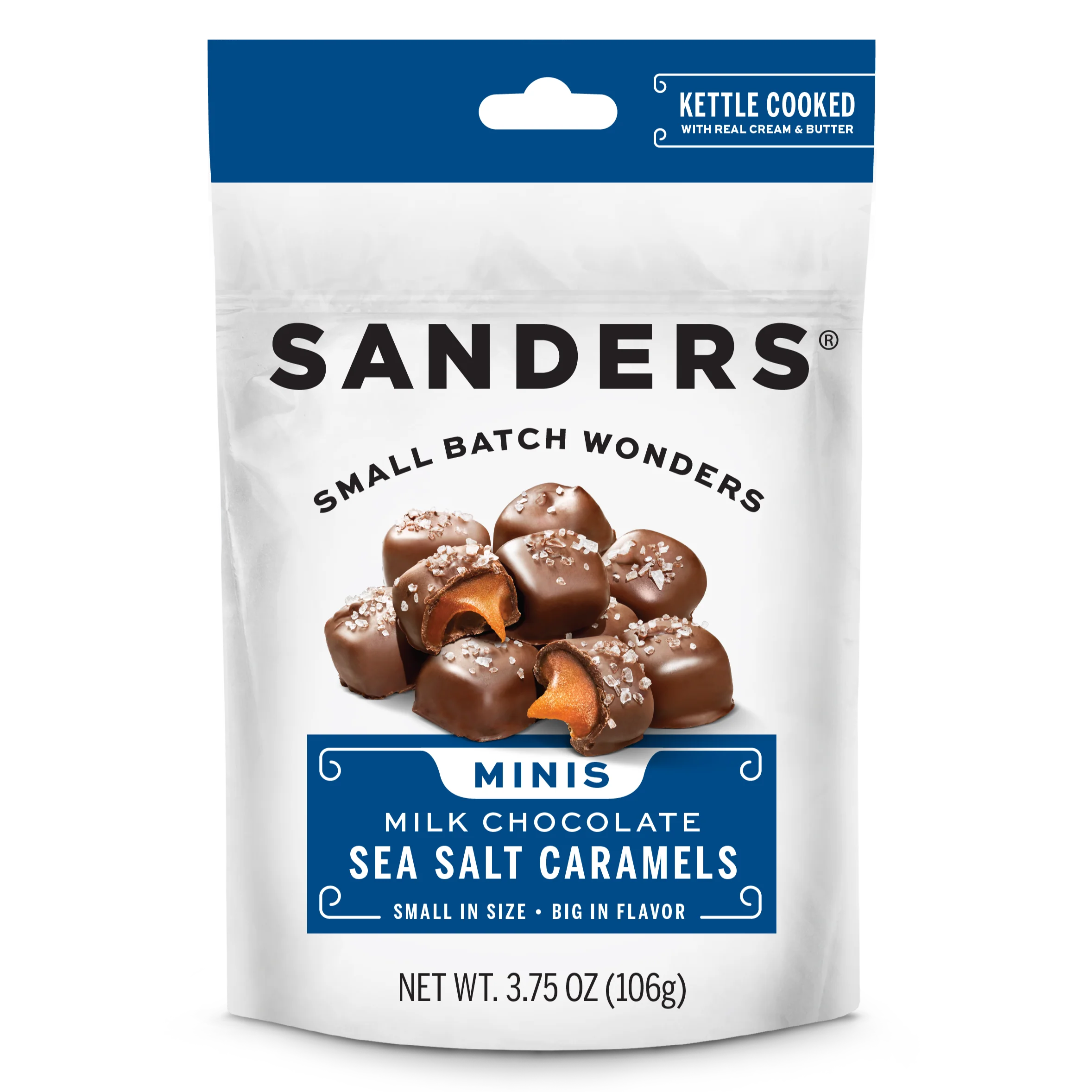 Sanders Minis Milk Chocolate Sea Salt Caramels 3.75 oz
