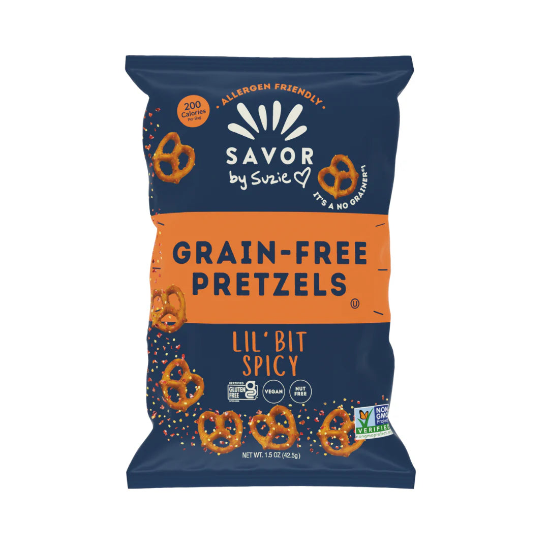 Savor by Suzie Grain-Free Pretzels Lil Bit Spicy 5 oz