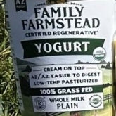 Family Farmstead Dairy Organic 100% Grass Fed A2 Yogurt
