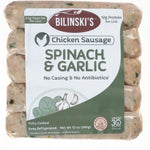 Bilinski Chicken Sausage Spinach Garlic 12oz