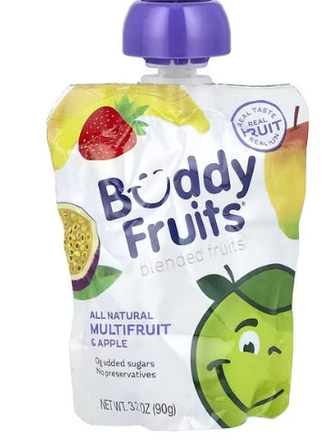 Buddy Fruits All Natural Multifruit & Apple 4 3.2oz pouches