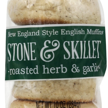 Stone & Skillet Muffin English Garlic Herb 12 oz