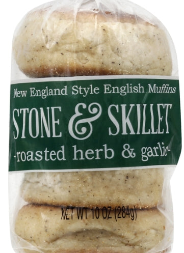 Stone & Skillet Muffin English Garlic Herb 12 oz