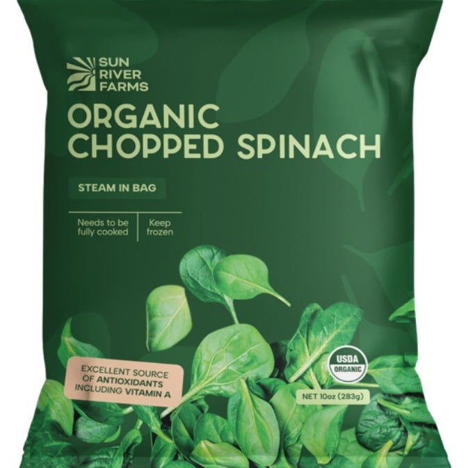 Sun River Farms Organic Chopped Spinach 10 oz