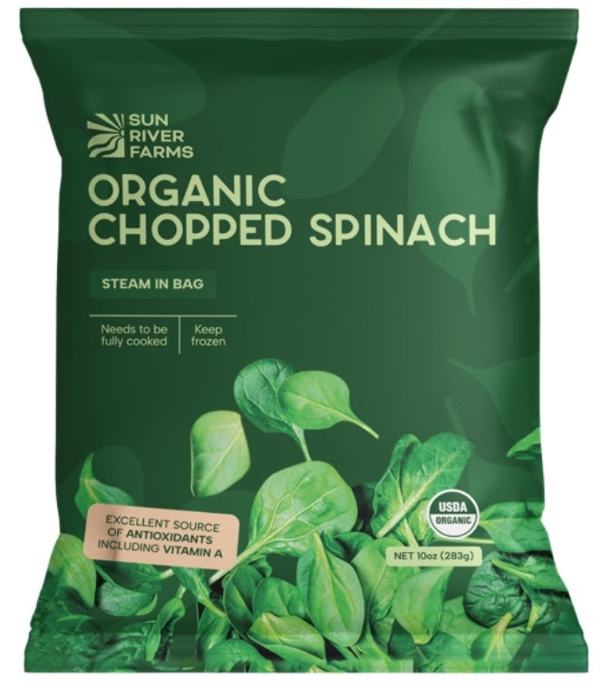 Sun River Farms Organic Chopped Spinach 10 oz