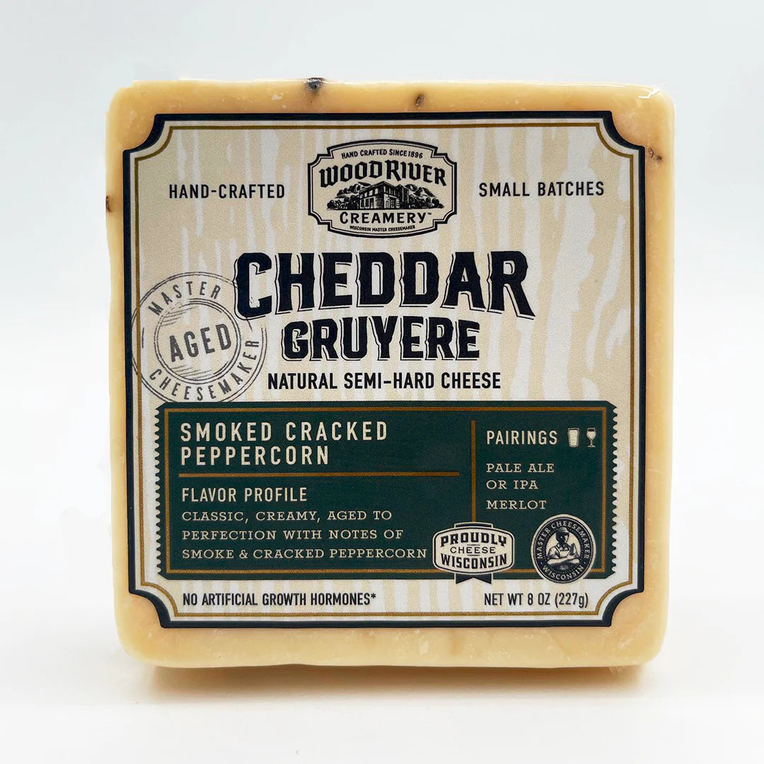 Wood River Smoked Cracked Pepper Cheddar Gruyere