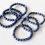 Crystal Bracelet | Lapis Lazuli | Beaded Bracelet: 6mm