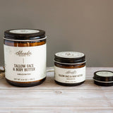 Unscented Tallow Face & Body Butter: Small (2 oz volume)